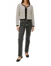 Rails Catania Cardigan In Ivory Black Stripe In Multi