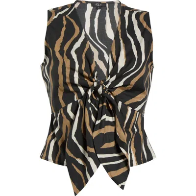 Rails Chala Stripe Sleeveless Cotton Top In Brown