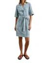 Rails Chancey Faded Denim Mini Dress In Green