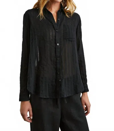 Rails Charli Blouse In Black Shadow Stripe