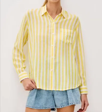 Rails Charli Button-down Shirt In Daffodil Stripe In Multi