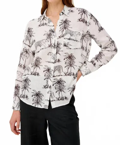 Rails Charli Button Down Shirt In Ivory Bengal In Multi