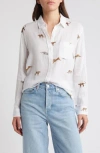 Rails Charli Cheetah Print Linen Blend Button-up Shirt
