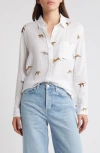 Rails Charli Cheetah Print Linen Blend Button-up Shirt In Safari Cheetah