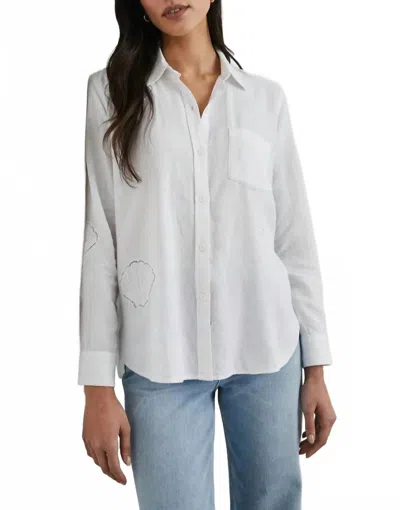 Rails Charli Eyelet Shells Long Sleeve Top In White