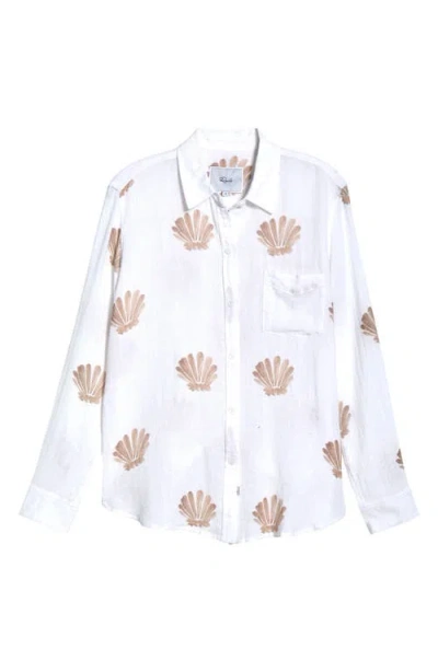 Rails Charli Seashell Print Linen Blend Button-up Shirt In Multi