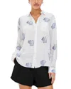 Rails Charli Seashell Print Linen Blend Button-up Shirt In White