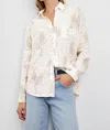 Rails Charli Leopard Print Linen Blend Button-up Shirt In Multi