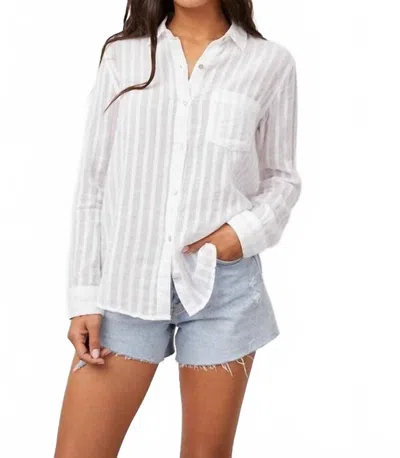 Rails Charlie Button-down Shirt In White Shadow Stripe