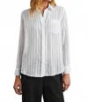 Rails Charli Shirt In White Shadow Stripe In White