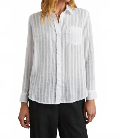 Rails Charli Shirt In White Shadow Stripe