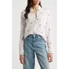 Rails Charli Stripe Palm Tree Print Linen Blend Button-up Shirt In Pink Palm Stripe