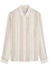 Rails Charli Striped Linen-blend Shirt In Neutral