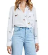 Rails Charli Cheetah Print Linen Blend Button-up Shirt In Multi