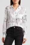 Rails Charli Wild Cat Print Linen Blend Button-up Shirt