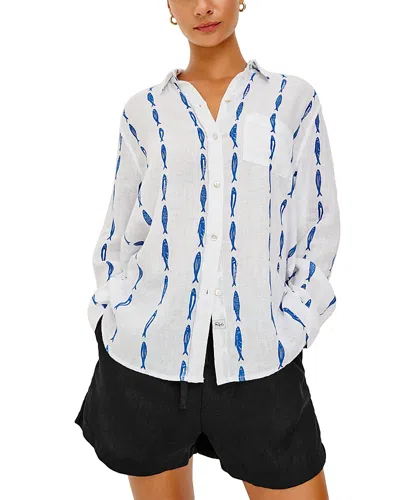 Rails Charli Print Linen Blend Button-up Shirt In Multi