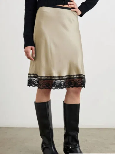 Rails Cherry Satin Skirt In Champagne In Neutral