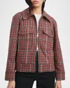 Rails Cheyenne Check Wool-blend Jacket In Crimson Mini Check