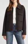 Rails Cheyenne Houndstooth Zip Jacket In Espresso Houndstooth