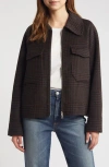 Rails Cheyenne Houndstooth Zip Jacket In Espresso Houndstooth