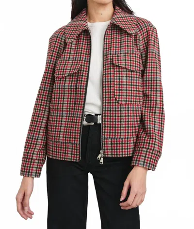 RAILS CHEYENNE JACKET IN CRIMSON MINI CHECK