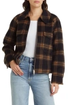 Rails Cheyenne Plaid Brushed Wool Blend Coat In Camel Jet