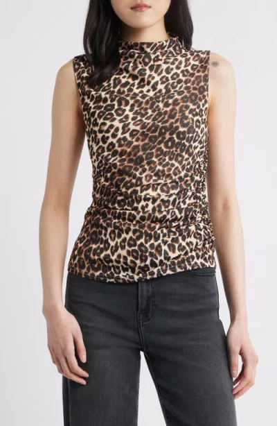 Rails Christen Leopard Print Top In Brown