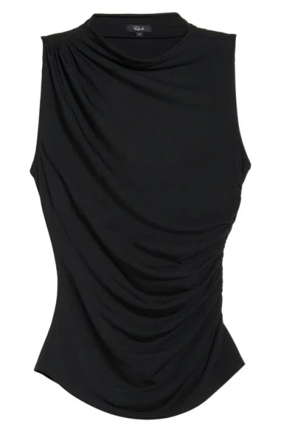 Rails Christen Ruched Sleeveless Top In Black