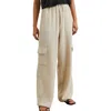 Rails Christiano Wide Leg Cotton Gauze Cargo Pants In Beige