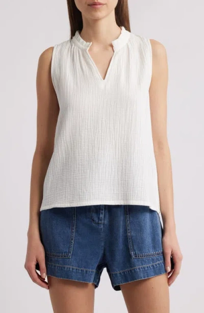 Rails Christy Sleeveless Organic Cotton Top In White