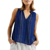 Rails Christy Stripe Sleeveless Linen Blend Top In Multi