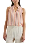 Rails Christy V Neck Top In Papaya Stripe In Multi