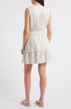 Rails Cindy Geo Print Sleeveless Linen Blend Tiered Minidress In Ivory Zanzibar