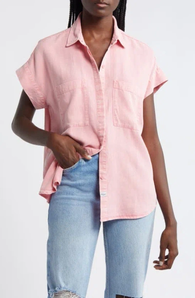 Rails Cito Short Sleeve Button-up Shirt In Pink