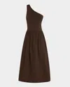Rails Clarine Asymmetric Midi Dress In Brown