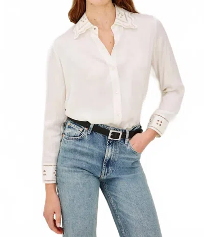 Rails Clarise Shirt In Ivory Eyelet In Black