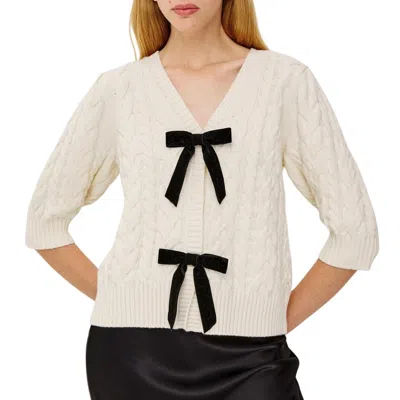 Rails Clarissa Short-sleeve Cardigan Sweater In Neutral