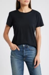 Rails Classic Luxe Cotton Jersey Crewneck T-shirt In Black