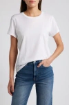 Rails Classic Luxe Cotton Jersey Crewneck T-shirt In White