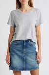 Rails Crewneck Short Sleeve Tee In Heather Grey