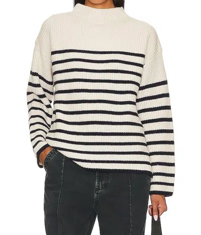 Rails Claudia Sweater In Cream Navy Stripe In White