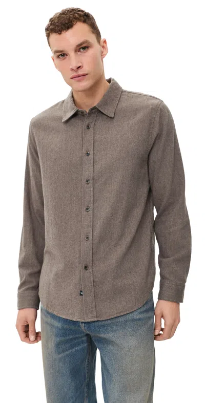 Rails Cliff Shirt Saddle Herringbone In Brown