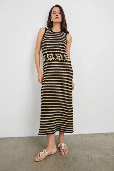 Rails Coco Midi Dress In Milos Crochet In Brown
