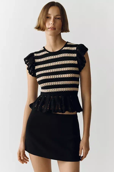 Rails Coen Peplum Sweater In Black