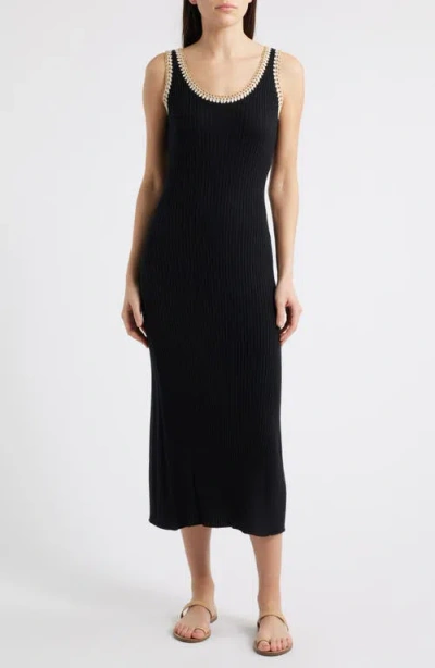Rails Colleen Cotton Sweater Midi Dress In Black