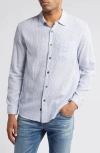 Rails Connor Stripe Linen Blend Button-up Shirt