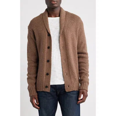Rails Corden Neppy Shawl Collar Cardigan In Brown