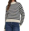 Rails Corrine Stripe Mock Neck Sweater In Brown