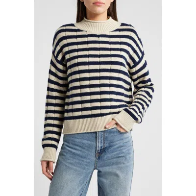 RAILS RAILS CORRINE STRIPE MOCK NECK SWEATER