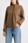 Rails Cortina Scarf Neck Wool & Cashmere Sweater In Brown